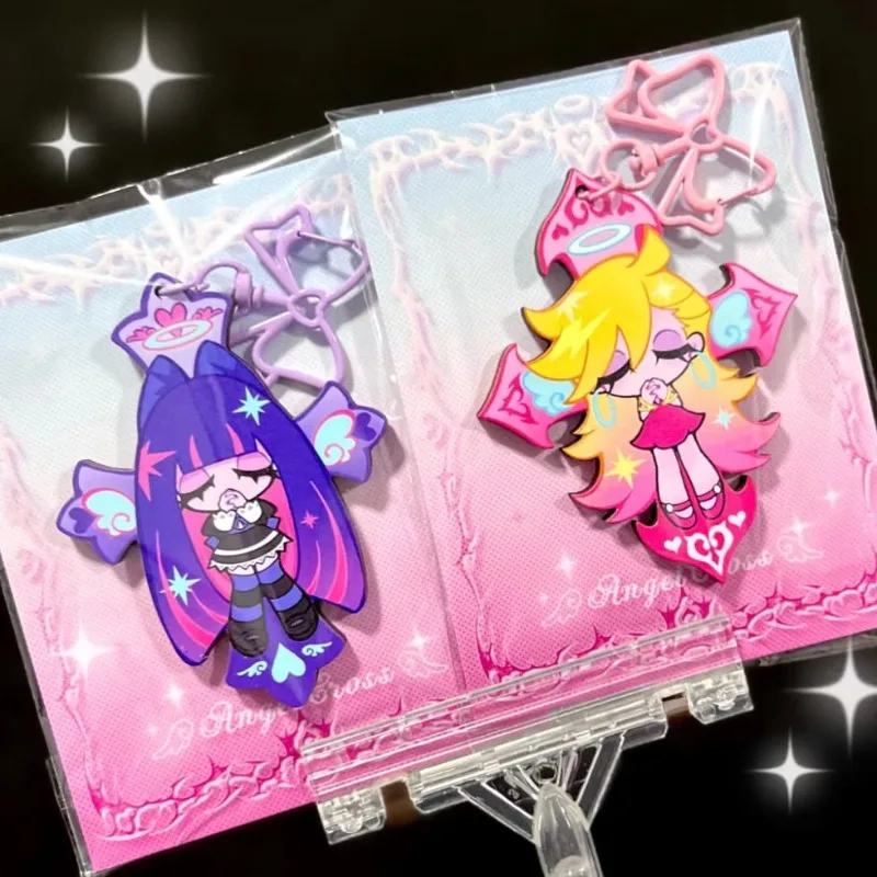 Panty Stocking con liguero llavero mujer Anime llavero bolsa colgante acrílico amigo regalo de cumpleaños accesorios de Cosplay