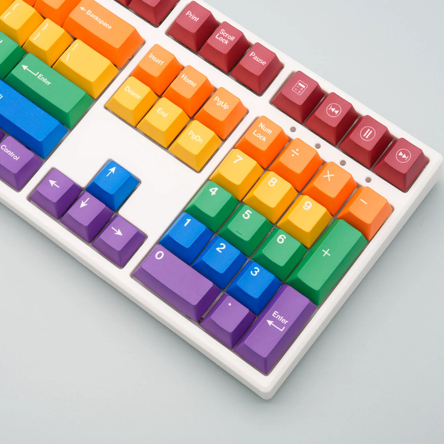 Imagem -04 - Gmk Pride Cherry Perfil Keycaps Material Pbt Multi-color Rainbow Jogos Mecânicos Faça Você Mesmo Teclado Personalizado 156 Chaves Set