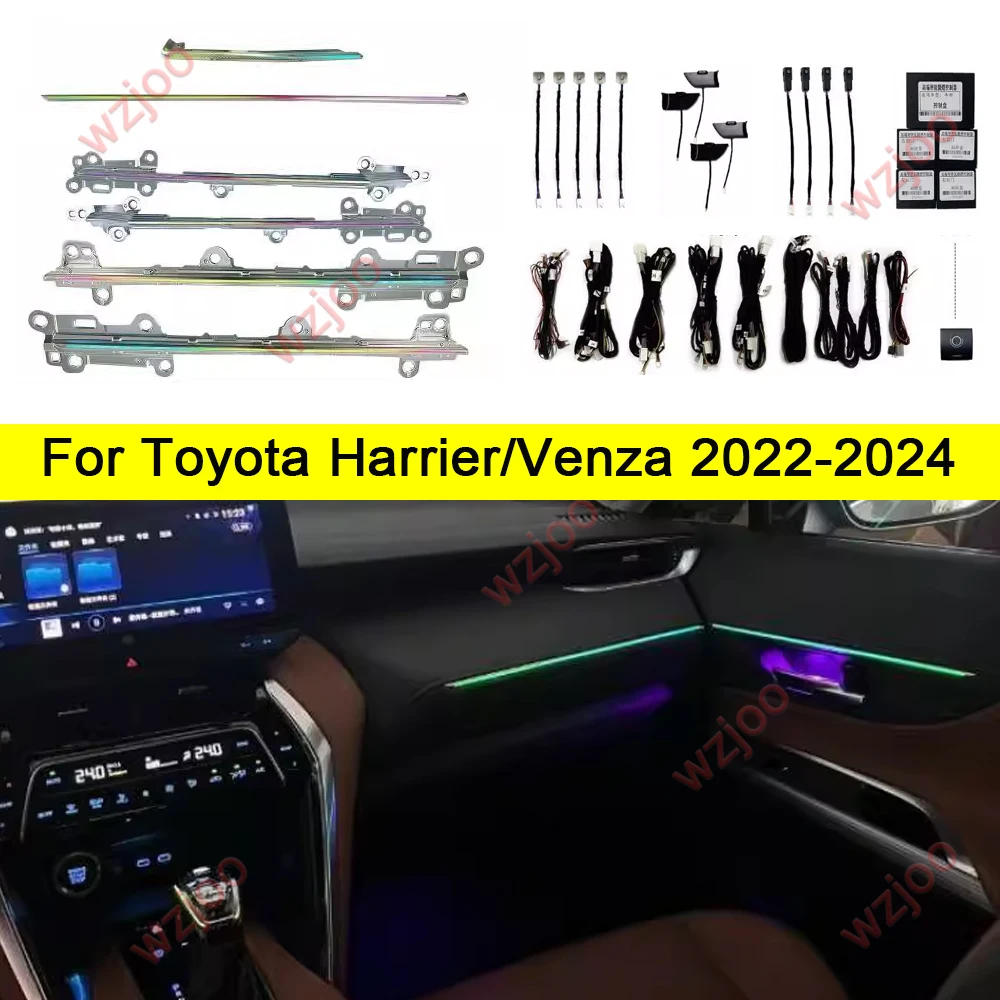 

LED Car Lnner Ambient light For Toyota HARRIER/VENZA 2022 2023 2024 Dynamics Magic Color Atmosphere Lamp Button +APP