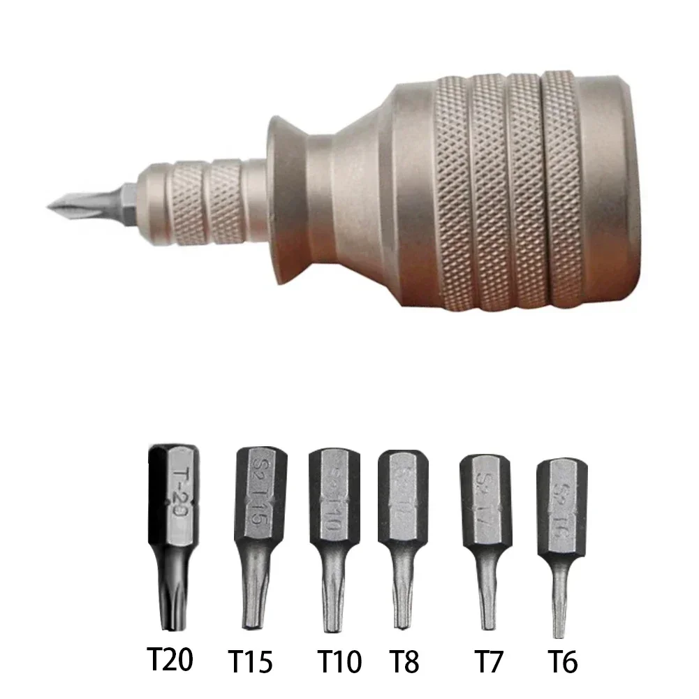 

Magnetic Palm Screwdriver Cast Steel T8 T15 T20 Multifunction Aluminum Alloy 1/4-inch Screwdriver For Household Hand Tools