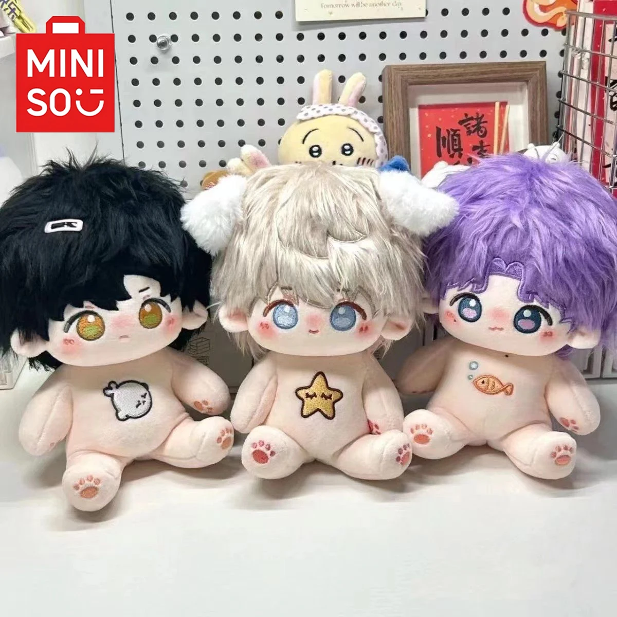 

Новый Miniso Light & Night Anime Gaming Idol, милые 20 см, наряды, обнаженные куклы, сменная одежда, плюшевые куклы, игрушки, подарок супер звезда