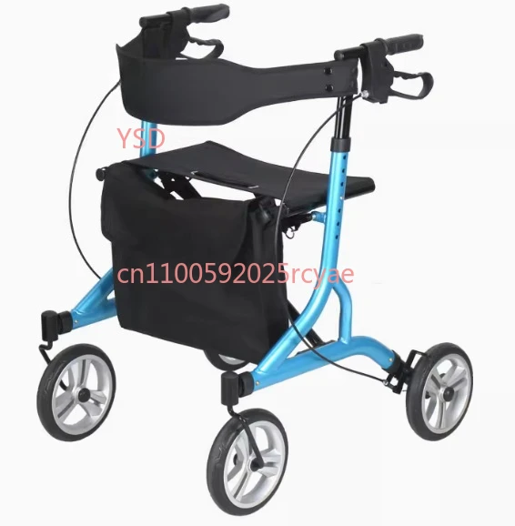 

Легкие алюминиевые складные ходунки — для взрослых и пожилых людей, регулируемое по высоте сиденье/ножки/руки, тележка для покупок для пожилых людей