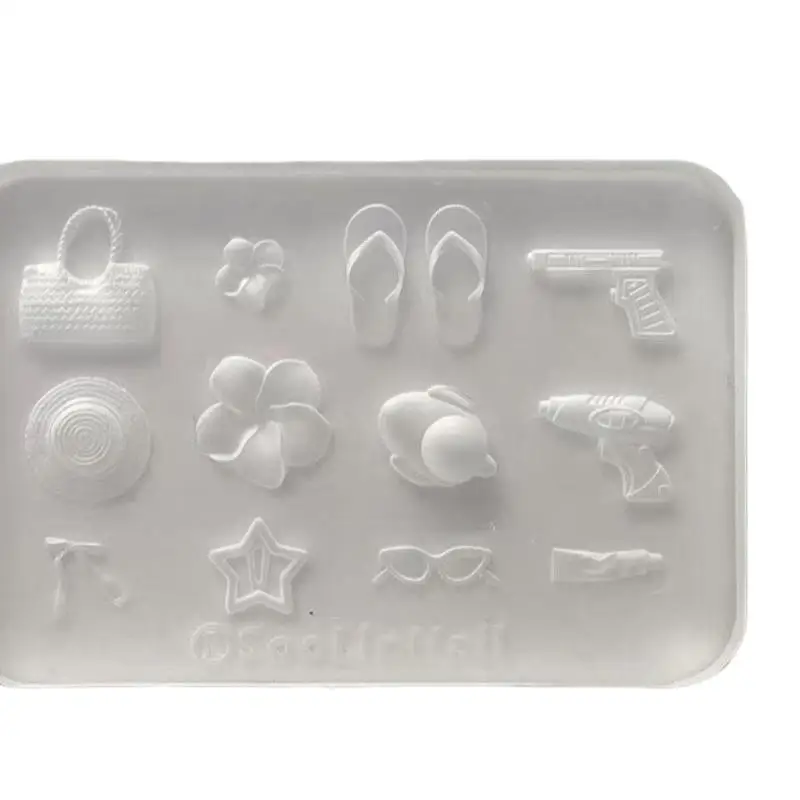 ثلاثية الأبعاد قالب من السيليكون مسمار الفن الديكور DIY زهرة النعال القبعات قالب للأظافر مجوهرات الحرف قالب مانيكير شفاف