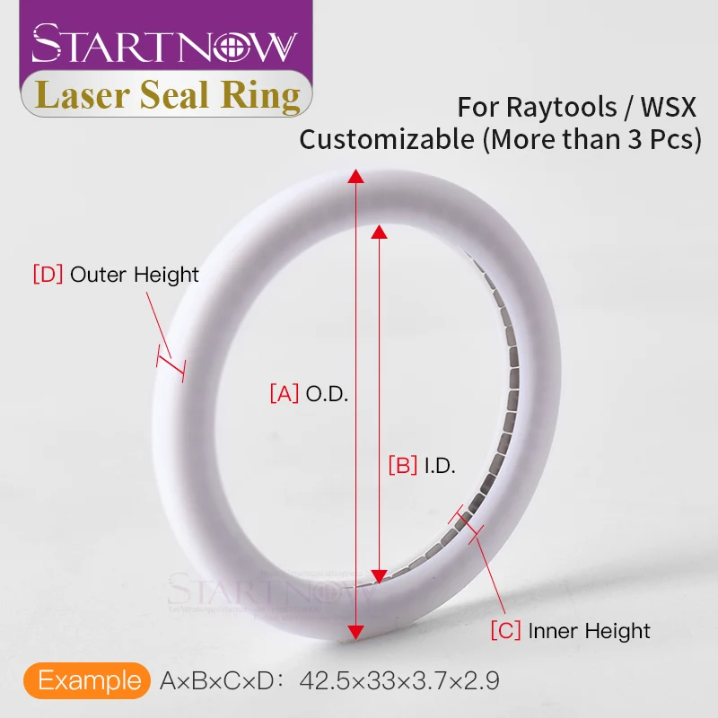 Startnow O-Ring Washer For Protective Windows Lens Laser Seal Ring On Raytools WSX Friendess 1064nm BT240 BT230 Fiber Laser Head