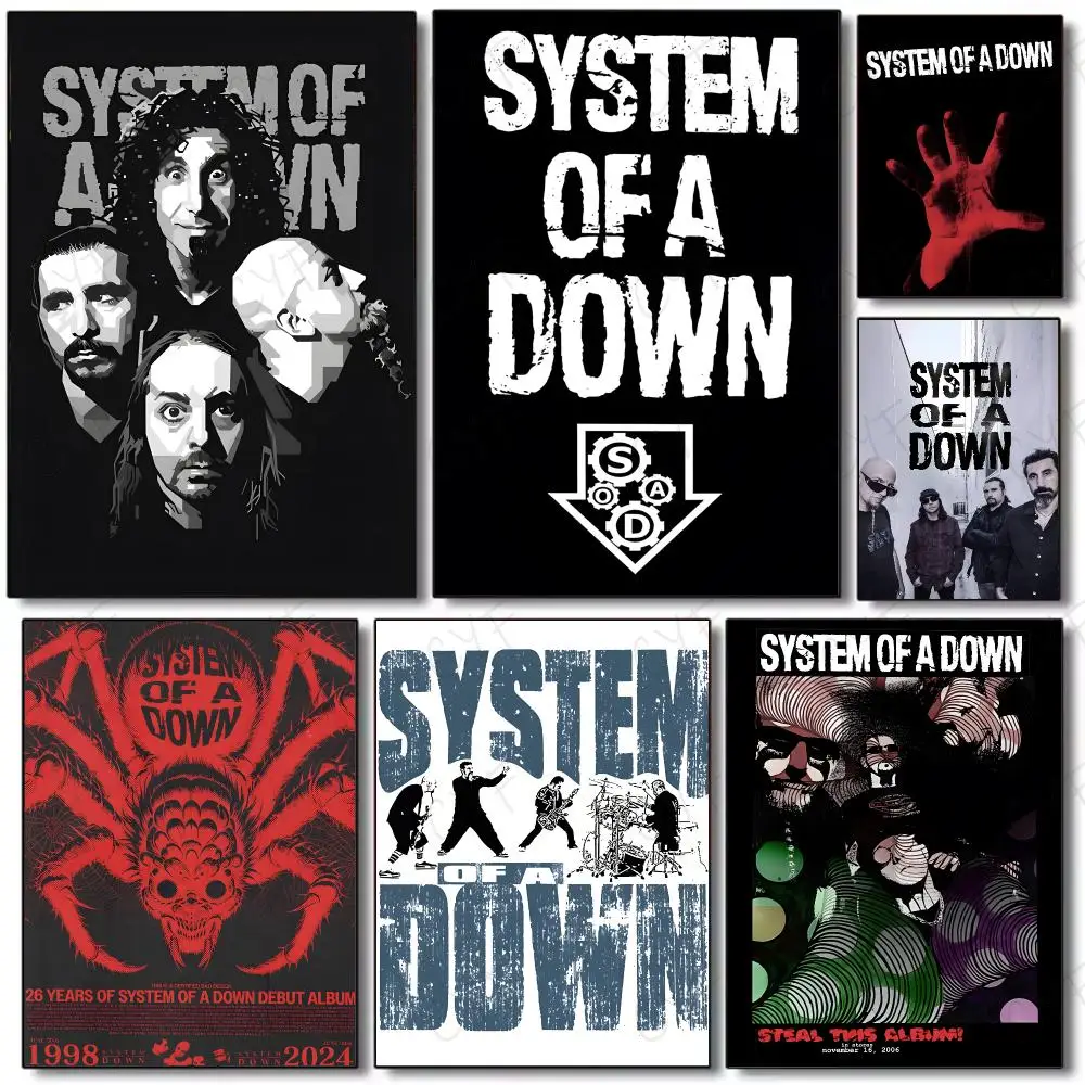 Nu Metal Aggressive S-System Of A Down Poster Painting Wall Art Mural for Living Room Home Decor and Gifts