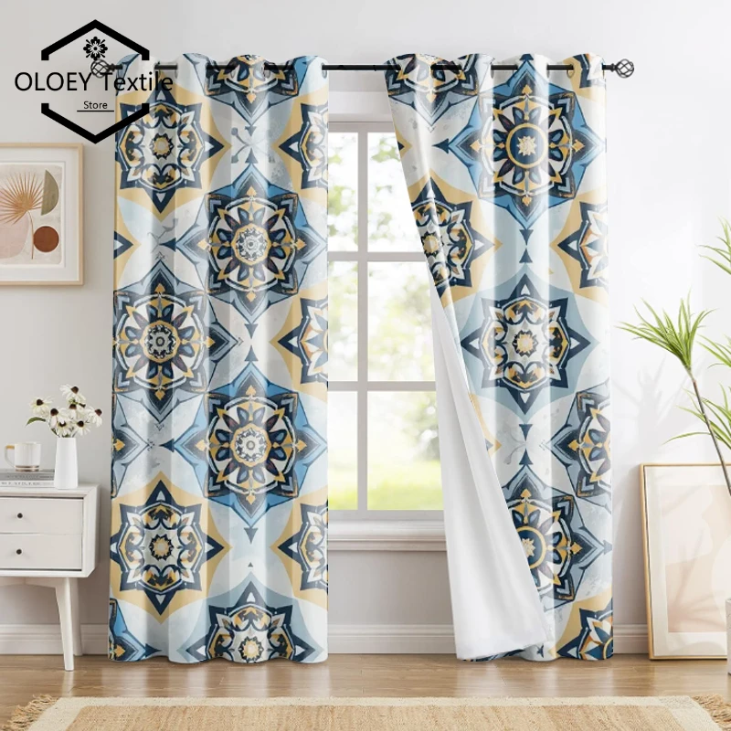 

Ethnic Style Characteristics Print Curtains - Customized Patterns Curtains for Living Room Bedroom Window Drapes Mystery