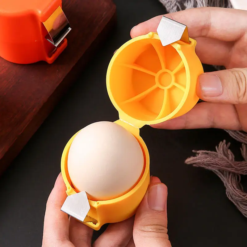 2pcs Stainless Steel Eggshell Separator - Quick Peel & Yolk Splitter, Durable Kitchen Baking Essential with Easy-Grip