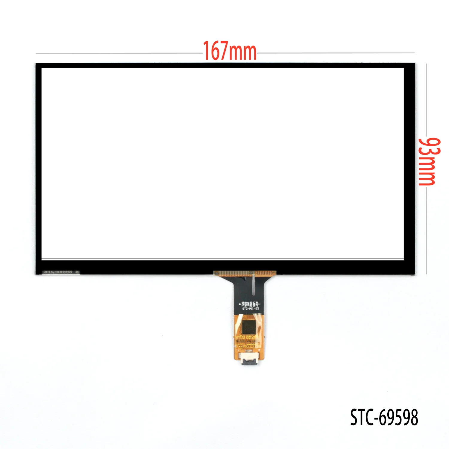 6.9 Inch Capacitive Touch Screen GT911 JY-GT911 Car DVD Navigation 167mm * 93mm 167*93mm 6pin Universal Touch Screen STC-69598