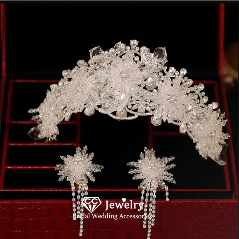 

CC Bridal Crown Engagement Hairwear Wedding Accessories Women Headbands 100% Handmade Luxury Tiaras and Crowns Coronets AN450