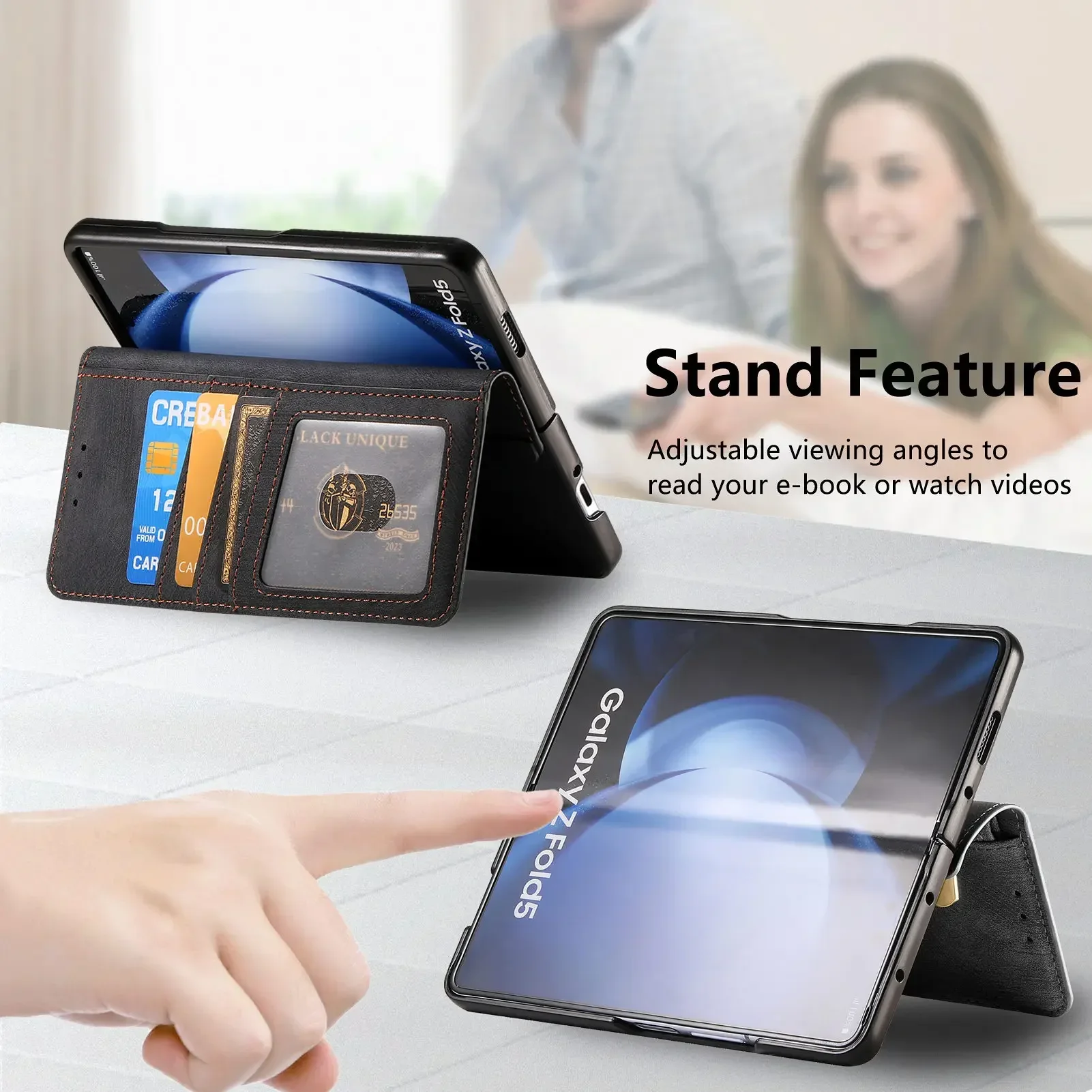 For Samsung Galaxy Z Fold 7 6 5 4 Case Luxury Leather 2 in1 Magnetic Wallet Card Slot Flip Holder Protect Shockproof Hard Cover