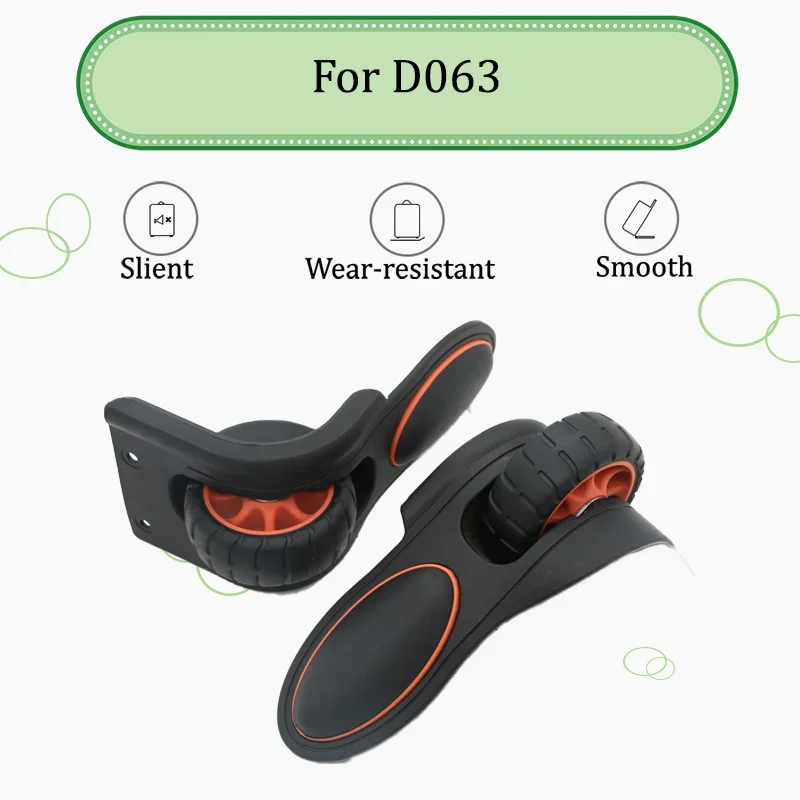 

For D063 Luggage Case Fixed Straight Wheels Replaceable Non-Swivel Front Wheels Universal Fit with Easy Installation