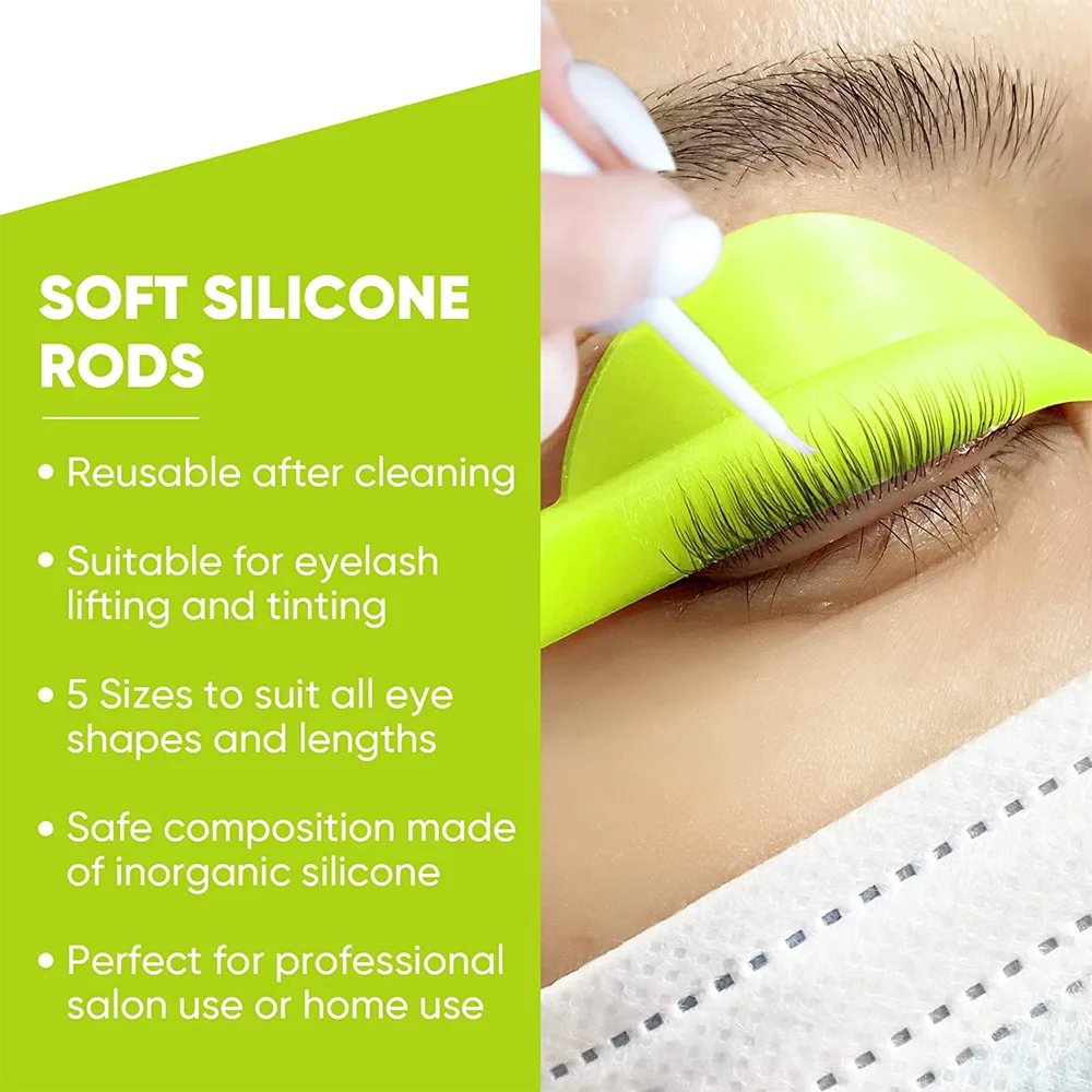 Sdotter 5 Pairs Lash Lift Rods Silicone Eyelash Pads (XS/S/M/L/XL) for Lash Lift Eyelash Perming Curler Lift Eyelashes Makeup To