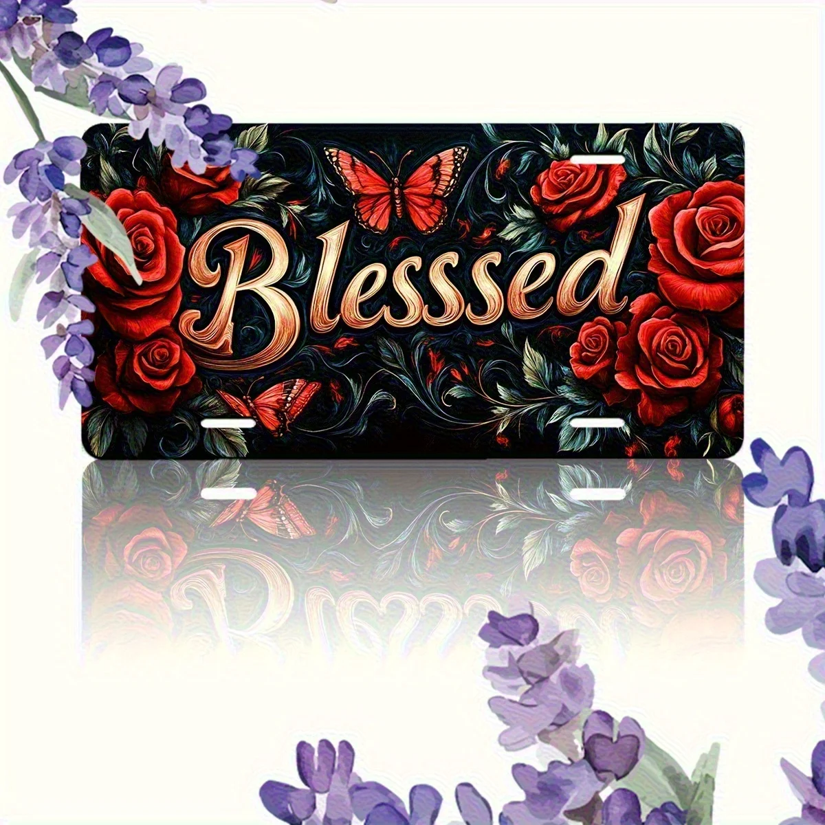 2D Flat - [Enable ] 2D Flat, 2D Plane, for Decoration Solely, Plaques, Plaque Number Plate Covers And Plaques, Elegant Black And