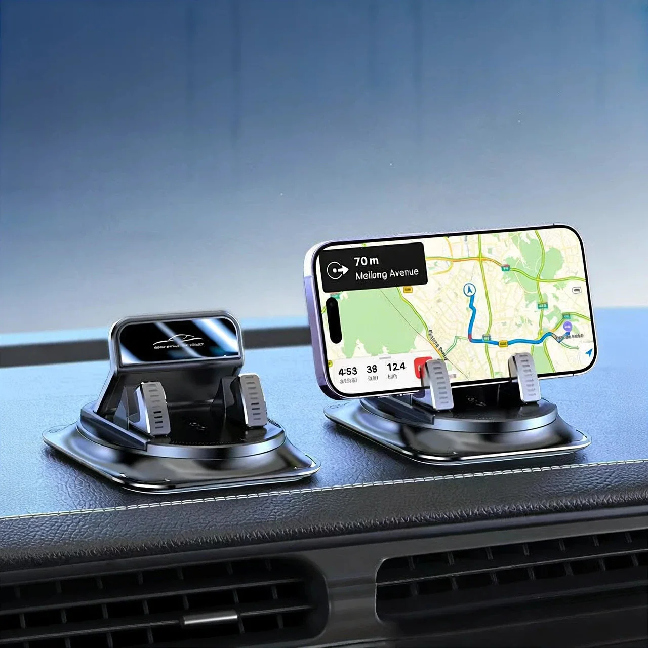 360° Rotatable Car Phone Mount ABS With Non-Slip Silicone Pad Dashboard Holder Compatible With iPhone Android For Car Office Hom
