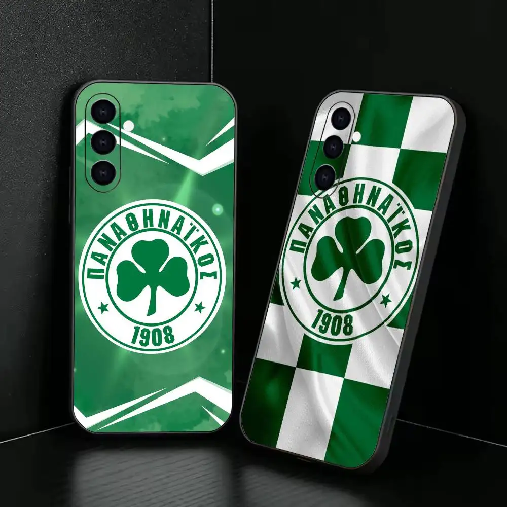 ART P-Panathinaikos A-Athens PA Phone Case Black Silicone Soft For Samsung Galaxy A73,A72,A71,A70,A53,A52,A51