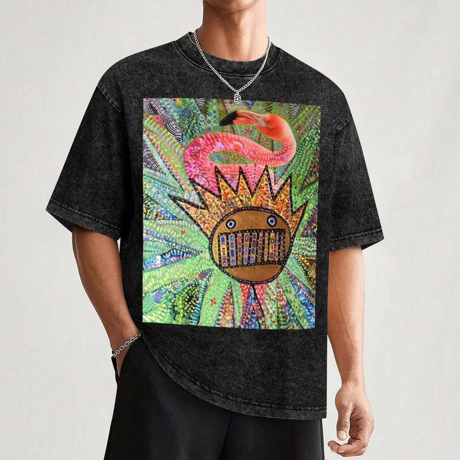 تي شيرت وين Boognish and Flamingo تي شيرت شخصيات كرتونية قمصان جرافيك تي شيرت ملابس عيد الحب تي شيرت رجالي #3