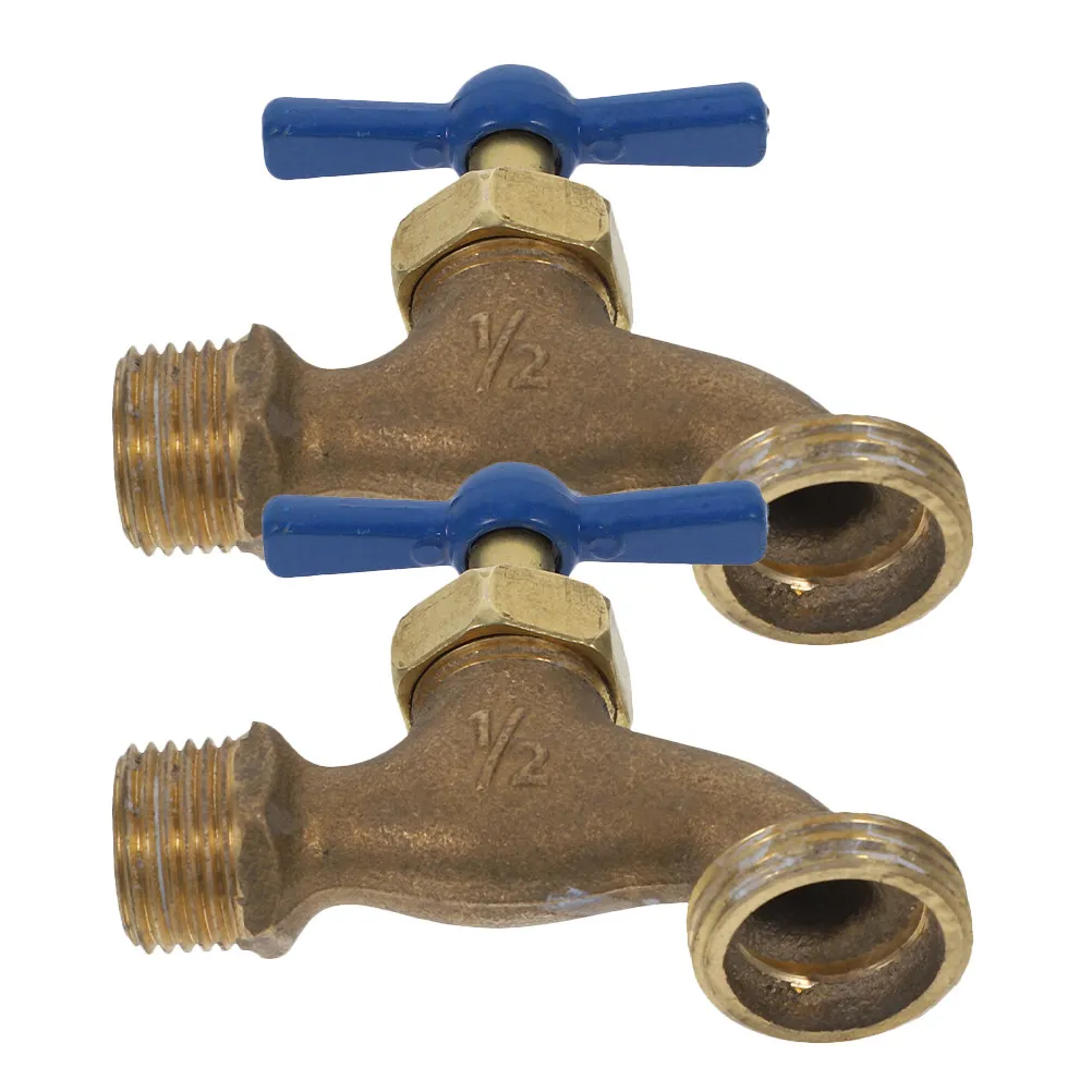 Hose Connector 1/2*3/4 Inch Brass Spigot Garden Fittings High Flow Outdoor Faucet Water Pipe Accessories Hose Bib