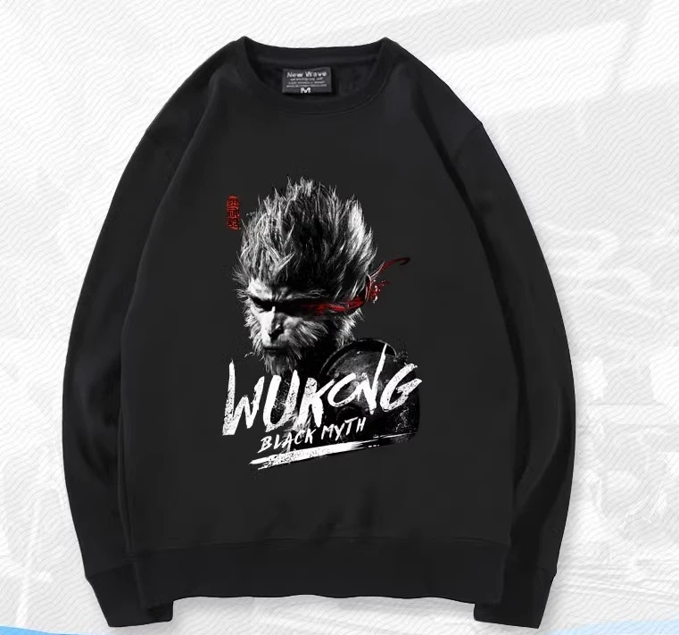 Game Black Myth Wukong Qitian Great Sage Peripheral Clothes Sweater Hoodie Men's and Women's Loose Upper Pain Clothes cos Jacket