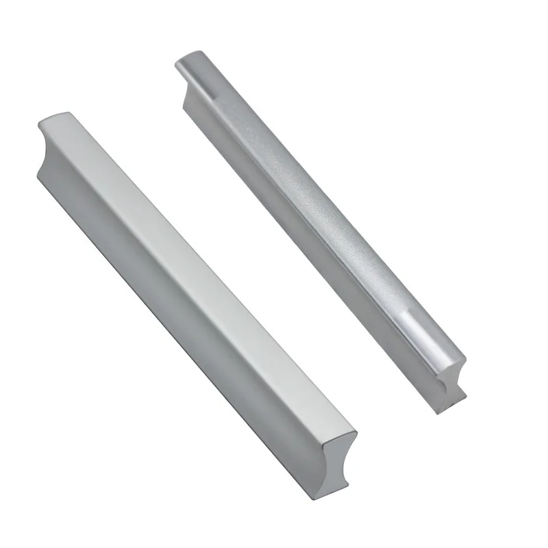 Manija de aleación de aluminio para puerta de armario, pomo de 2 piezas de longitud, tipo 026, 64, 96, 128, 160, 192mm, 8020