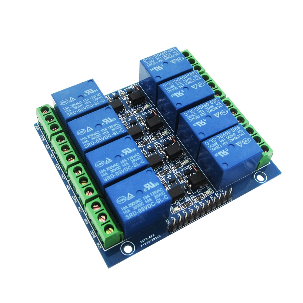 1 Stück 5V 10A 8-Kanal-Relaismodul für den Markt für elektronische Komponenten