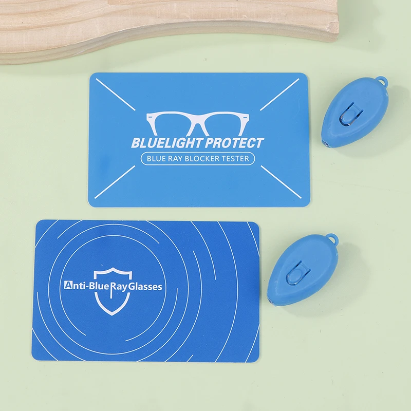 ПВХ-карта для тестирования с защитой от синего света, очки, аксессуары для УФ-теста, многоразовая карта обнаружения синего света, карта генератора