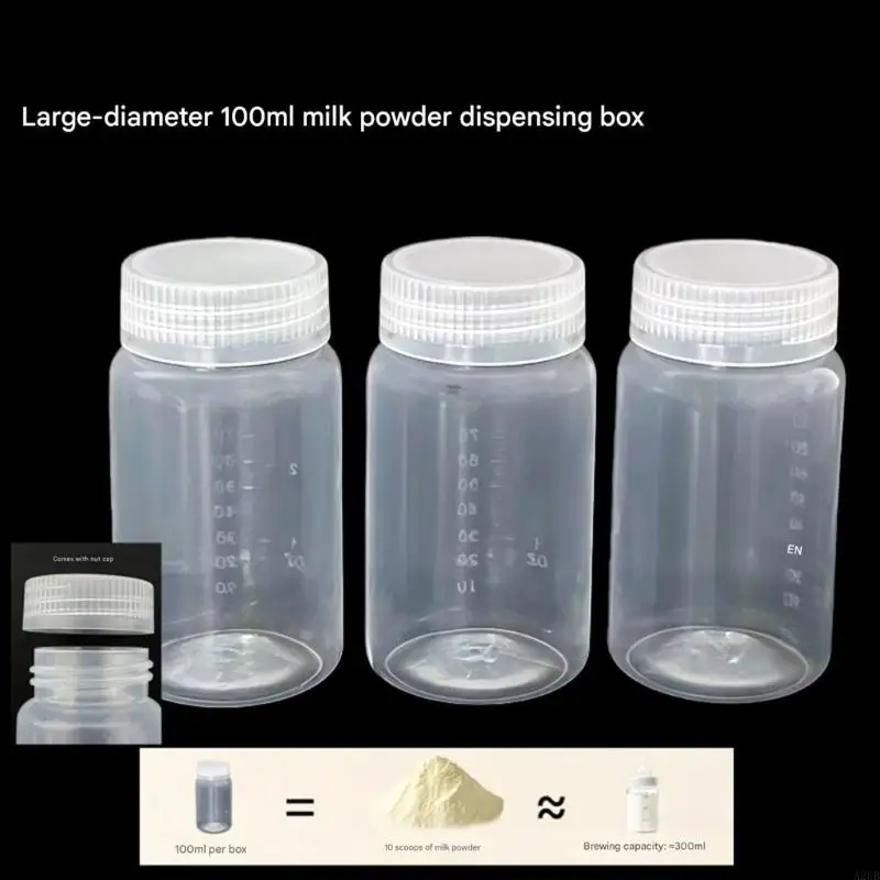 100 ミリリットル乳児用粉ミルク収納ボックス鮮度保持 PP プラスチック軽量旅行給餌 A2UB