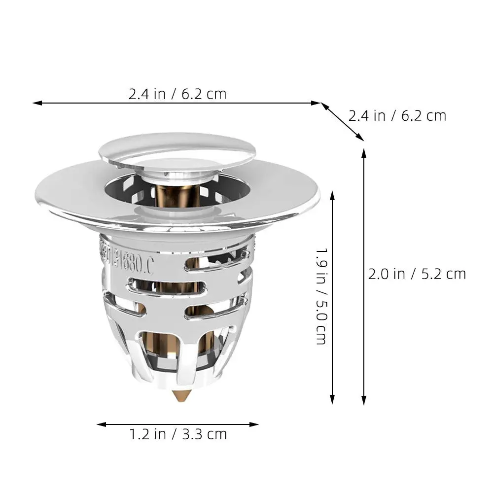 Bathroom Sink Drain Strainer Push Type Sink Stopper Bathroom Drain Replacement Universal Washbasin Stopper Anti-Cracking Plug