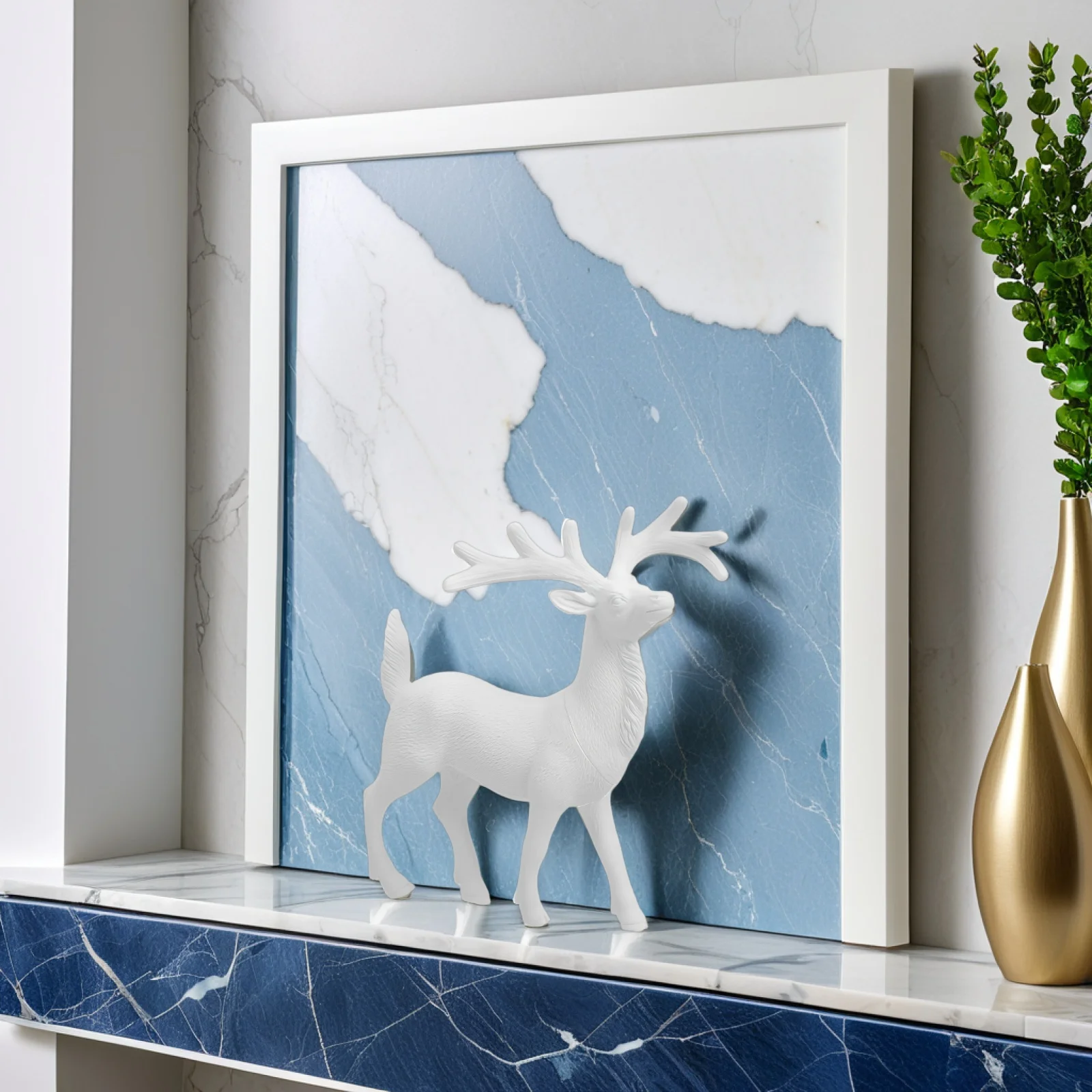 

4Pcs Christmas Mini Deer Desktop Decor White Lifelike Creative Xmas Decorative Accessories Holiday Party Decor