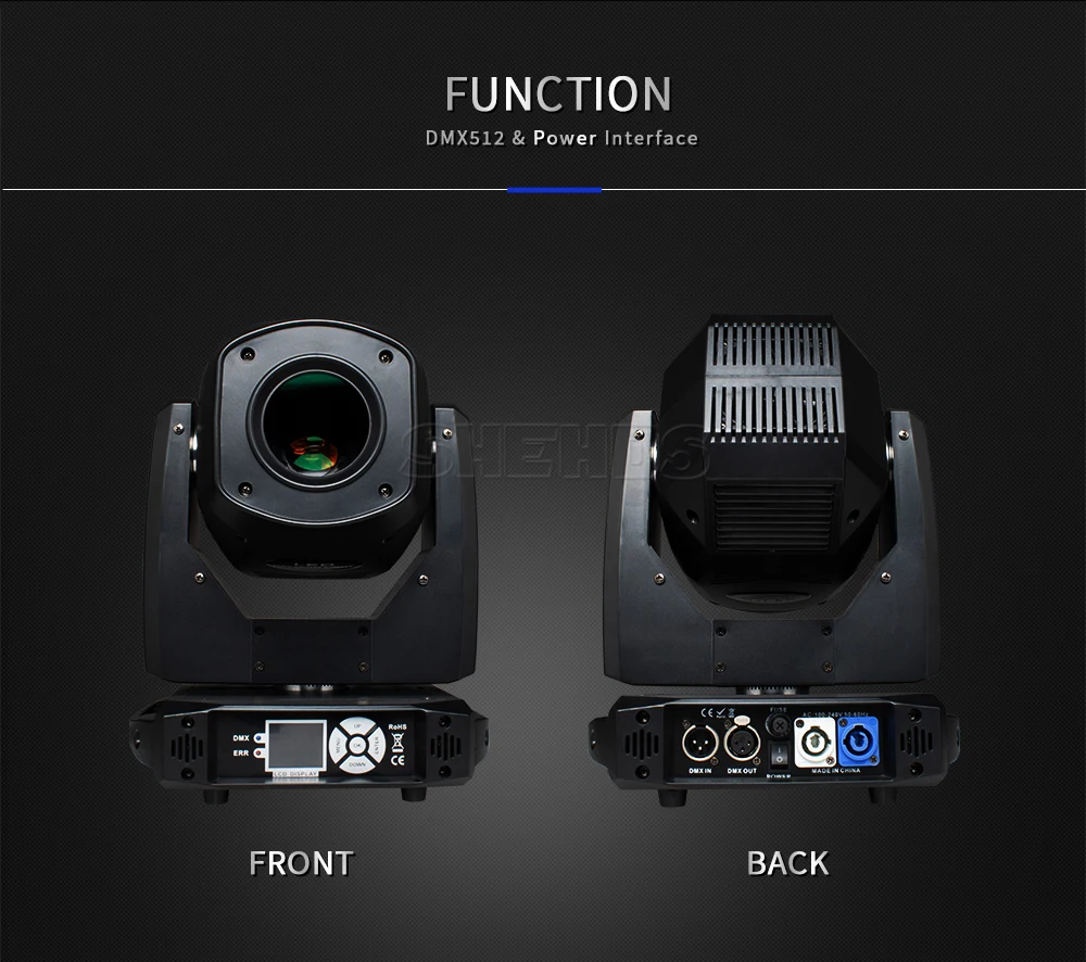 160W LED Moving Head Strahl Spot Wash 3in1 BSW Bühnenbeleuchtung Effekt Professionelle Für DJ Disco Hochzeit Party Konzert DMX512 – Detail 16