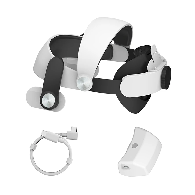 

Head Strap For Meta Quest 3/Quest 3S 6000Mah Battery Pack Detachable Charging All-Round Weight Reduction VR Accessories