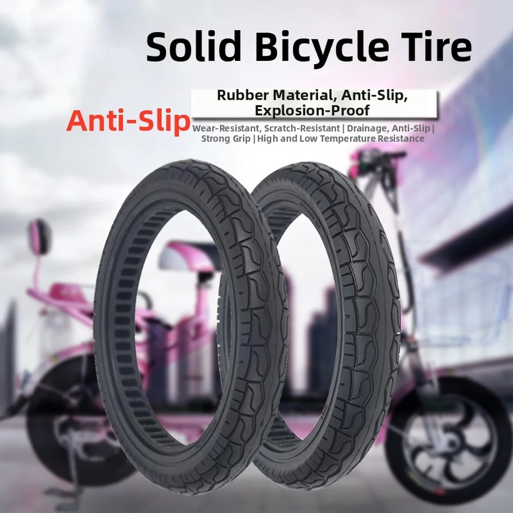 

Urban Commuting Ebike Solid Tire No-flat E-bike Tire Electric Bicycle Accessory Puncture Resistance Enhanced Tread Pattern