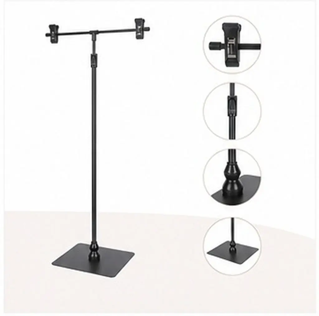 T Shape Adjustable Poster Display Stand Advertising Rack Height Adjustable Sign Holder Multipurpose Poster Display