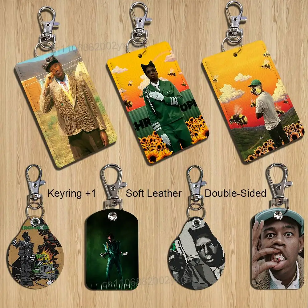 T-Tyler Chromakopia Creator Cartoon Singer Anime Card Keychain Fashion Pendant Bag ID Door Card Case Bus Card Cute Adult