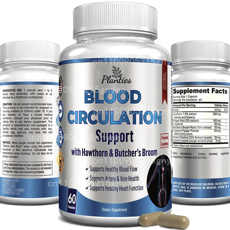 

Circulating 911 Supplement - Natural Antioxidant and Immune Support for Blood Flow, Healthy Blood Pressure -60 Capsules