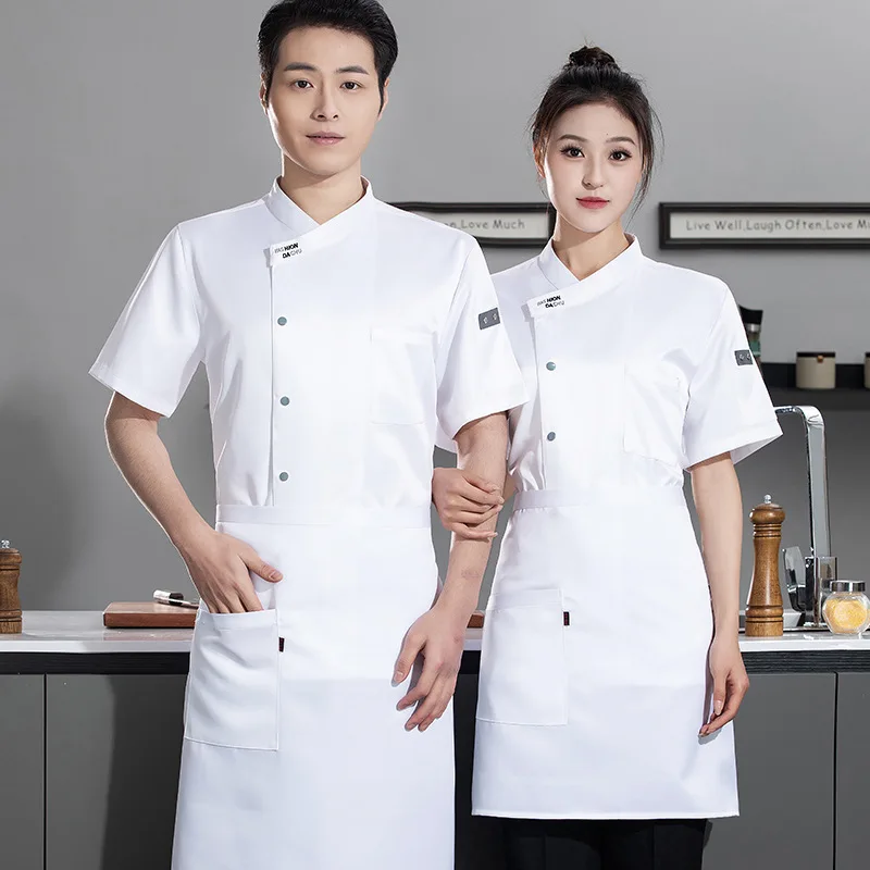 ベイカーズベーカリーシェフ作業服半袖ホテルレストランキッチンシェフ服キッチンジャケット