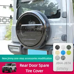 Off Road 4x4 Modification Accessories ABS Rear Door Spare Tire Cover For 2019+ SUZUKI Jimny JB64 JB74 Spare Wheel Tire Cover Kit