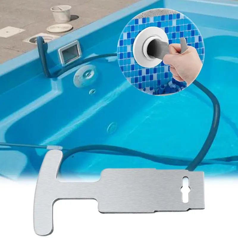 Pool Skimmer Plug Removal Tool Metal Pool Eyeball Seat Removal Tool Anti Rust Pool Winter Plug Removal Tool With Handle Grip For