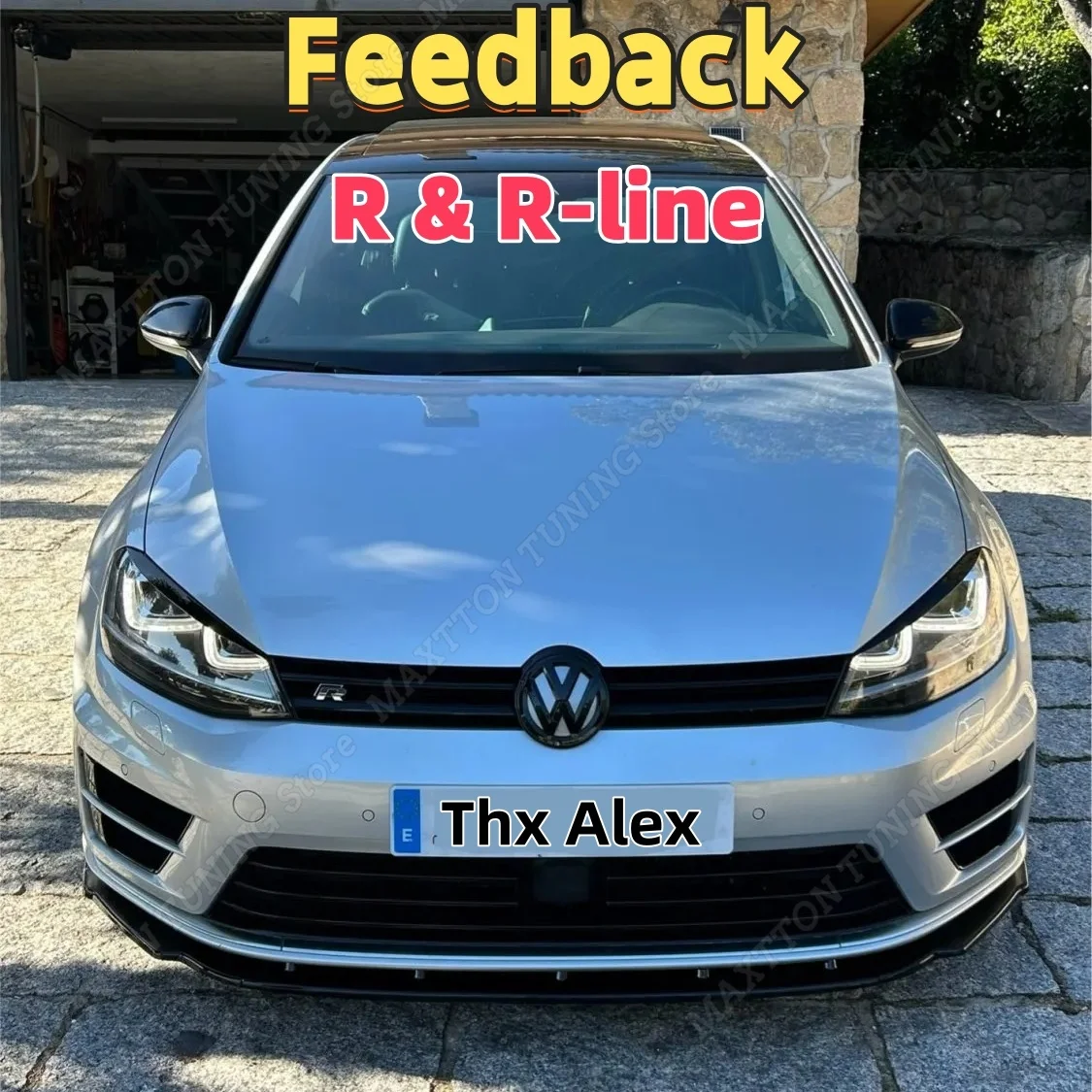 ABS Front Bumper Lip Spoiler Splitter Diffuser Canards Bodykit Cover Guard Trim for VW Golf 7 MK7 7.5 GTI GTD R R-Line 2012-2019