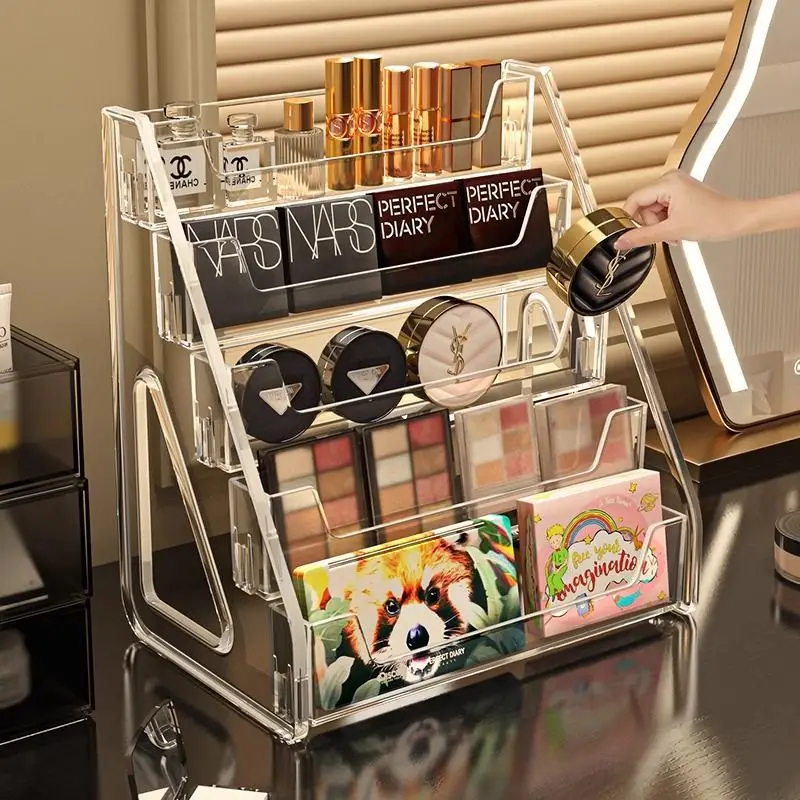 Acrylic Display Riser Stand Shelf Clear Perfume Holder Desktop Organizer for Figures Toys - Desktop Decoration Showcase