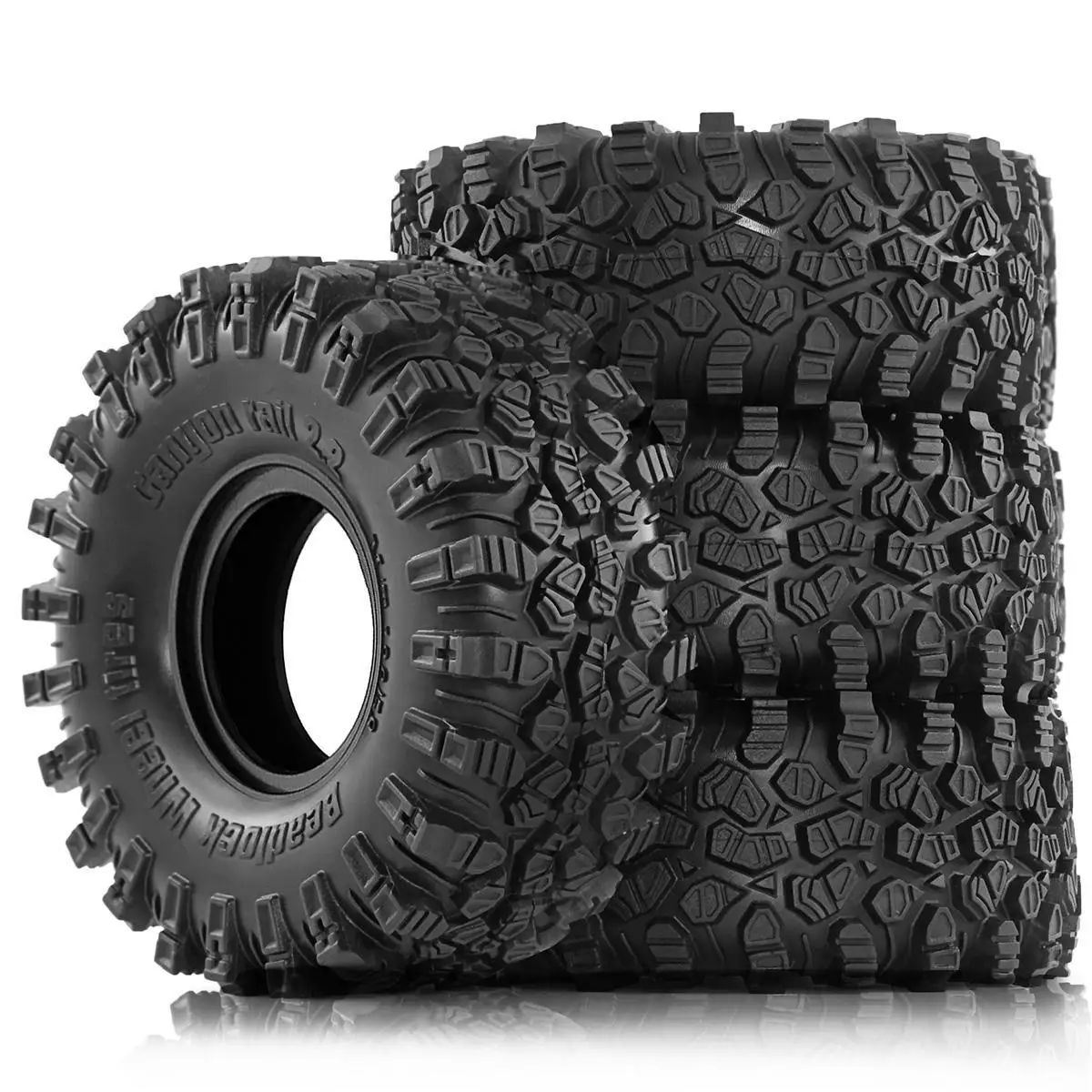 4 stuks 2.2 Inch De Lion King Rubber Band 2.2 Wiel Banden 136x58mm Voor 1/10 Rc Crawler Wraith Rr10 Scx10 H8h Wrangler 2.2 Band