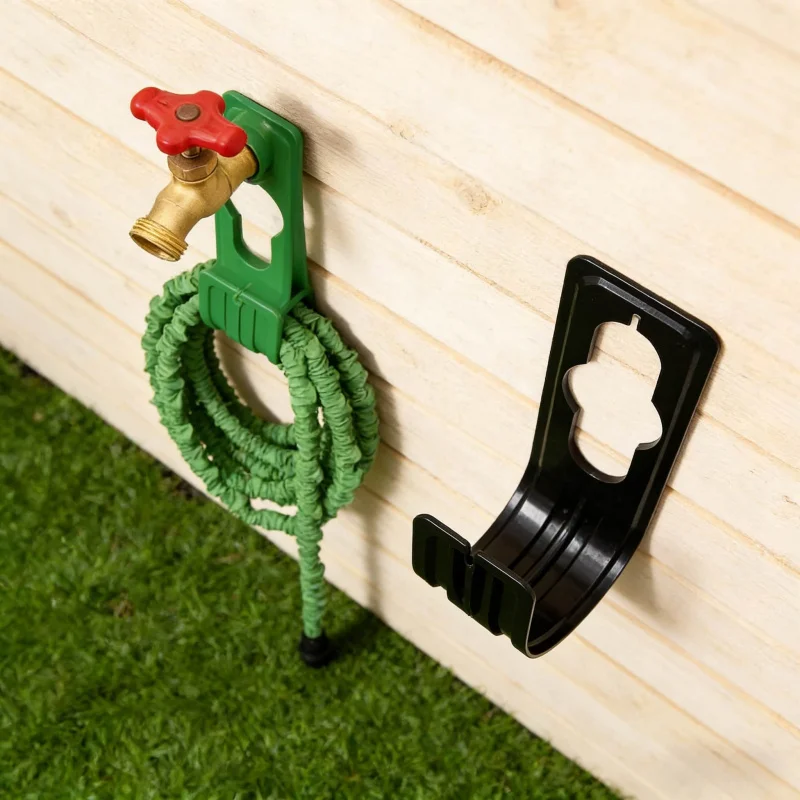 Garden Hose Storage Rack 1-2 Individual Outdoor Faucet Hanger, Home Wall-Mounted Bracket, Water Pipe Hook Accessories
