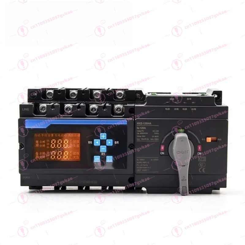 CHNT ATS 125A 250A 400A 630A 4P Dual Power Transfer Switch Displays The Control Panel