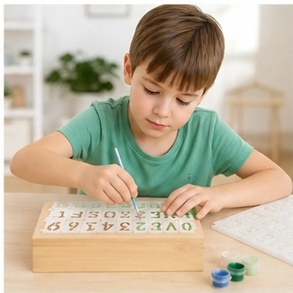 1Set English Alphabet Number Stencils DIY Reusable Plastic Painting Stencils Waterproof Letters Templates for Walls Furniture
