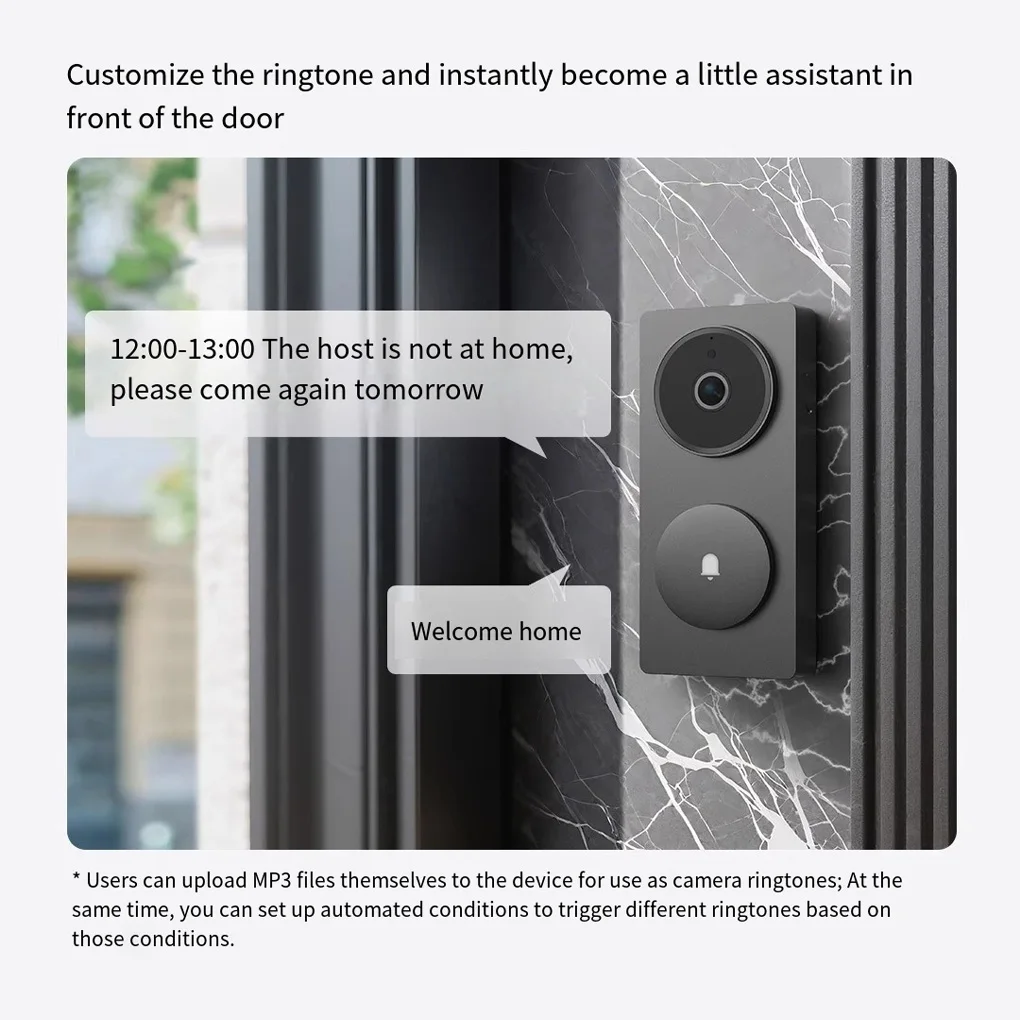 G410 جرس باب مرئي ذكي واي فاي المنزل بدون مفتاح 2K HD كاميرا إلكترونية عين القط مراقبة عن بعد جرس الباب مع صوت ثنائي الاتجاه #2