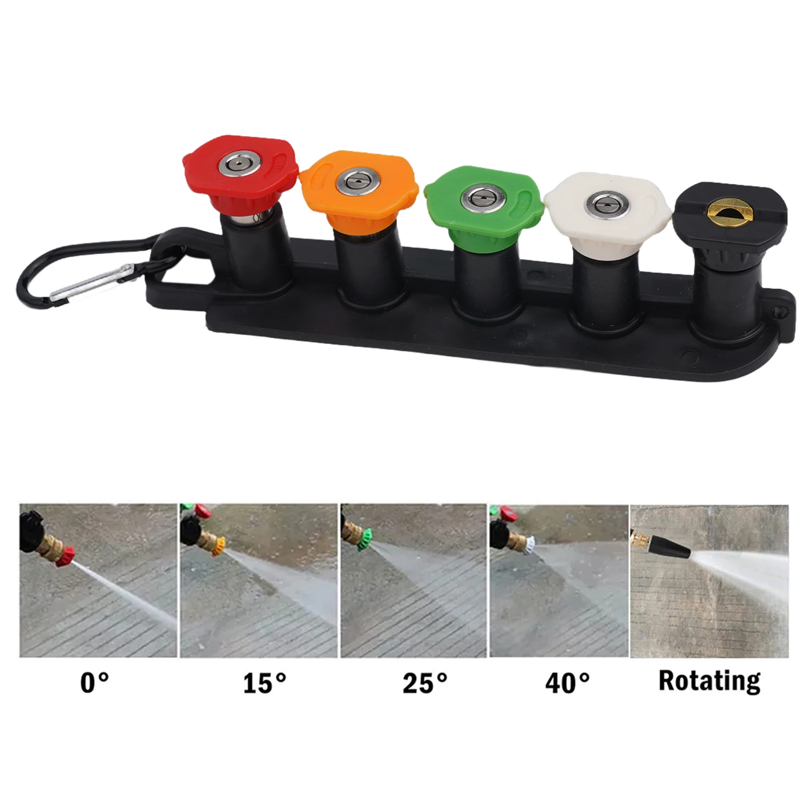 

Насадка для мойки высокого давления с быстросъемным соединением, 5 сопел, 1/4 дюйма, эффективная очистка, высокое качество, прочная