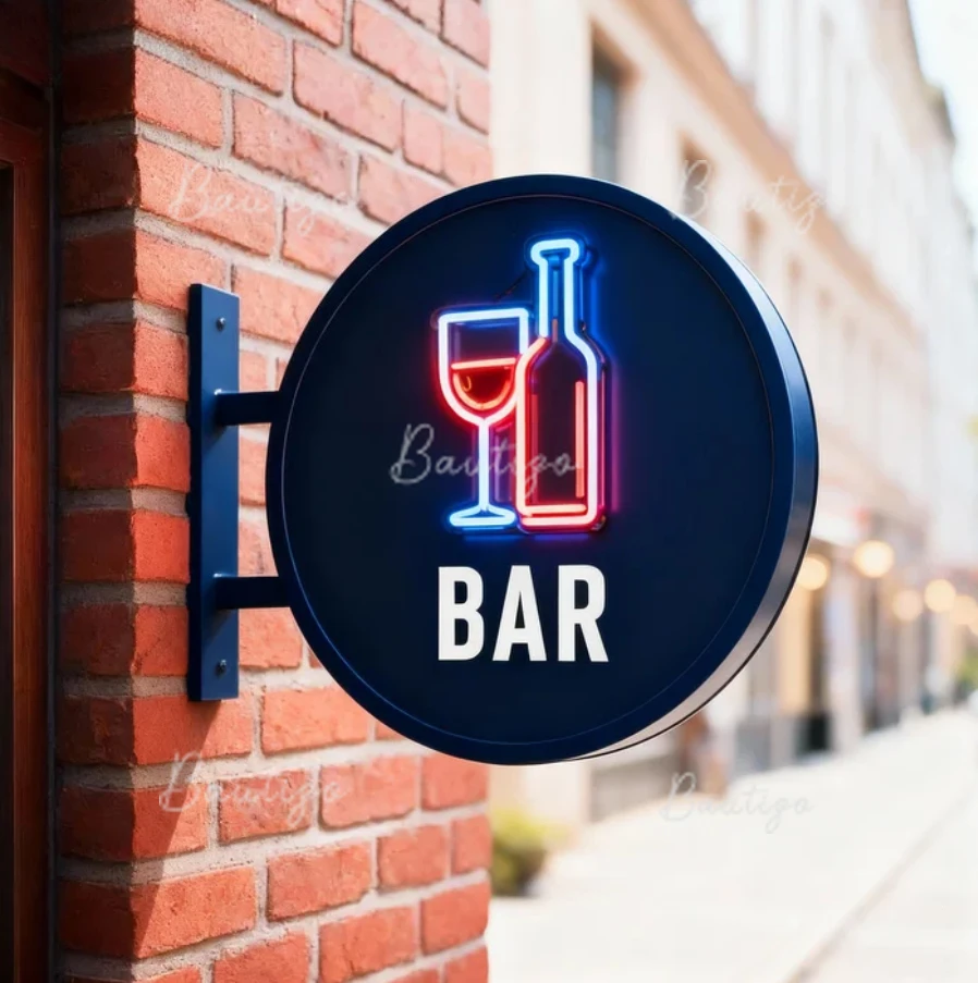 Huruf LED Kustom Lampu Luar Ruangan Logo Tanda Dinding Neon Signage Bisnis Akrilik Iklan Desain Pribadi Kotak Terang Rumah