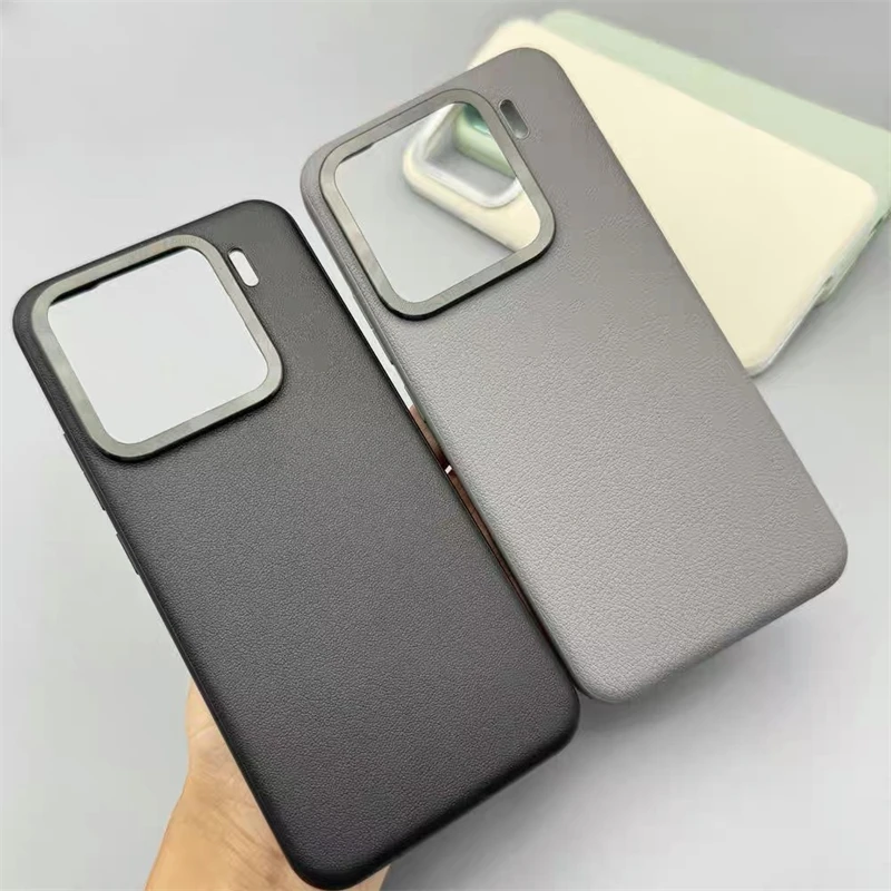 กรณีสําหรับ Xiaomi 15 กรณีหนัง PU ซิลิโคนขอบโทรศัพท์ปกหลังสําหรับ Xiaomi Mi 15 5G หรูหราและเรียบง่ายกันกระแทกกันชน