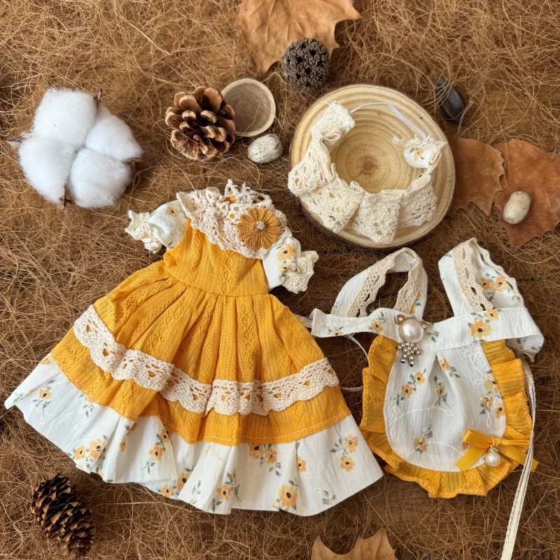BJD Puppenkleidung, 30 cm, Maßstab 1:6, Winterkleid und süßes Hutzubehör für Mädchen-Geschenk-Outfit