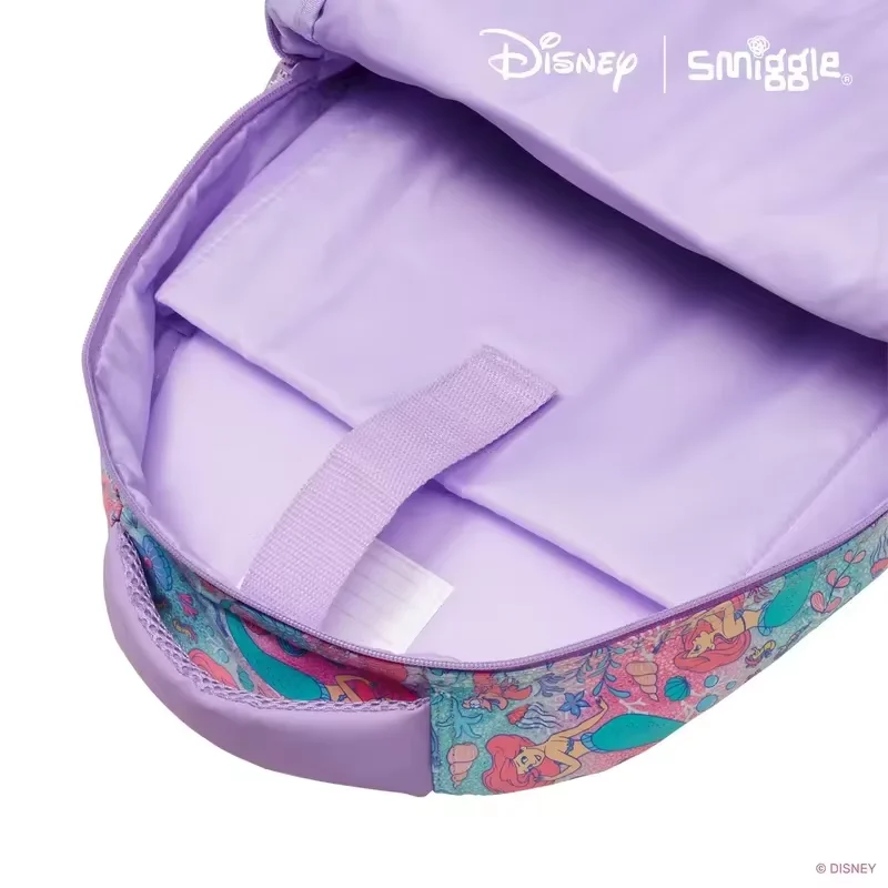 Smiggle Disney The Little Mermaid Ariel Schoolbag Elementary School Girls Children\'S Large Capacity Lightweight Backpack