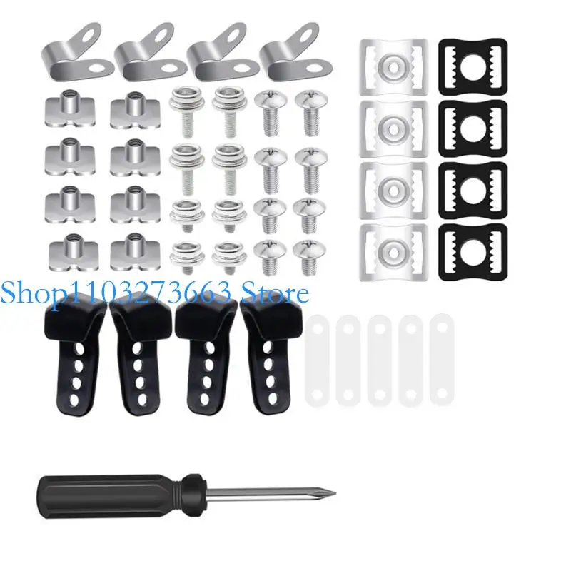 R6FE 60PCS كرة قدم خوذة مجموعات أجزاء استبدال خوذة الهوكي مع مقاطع SREWDRIVER CLIPS Rubber Supber Screk